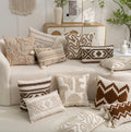 Boho Tufted Geometric Throw Pillow Covers