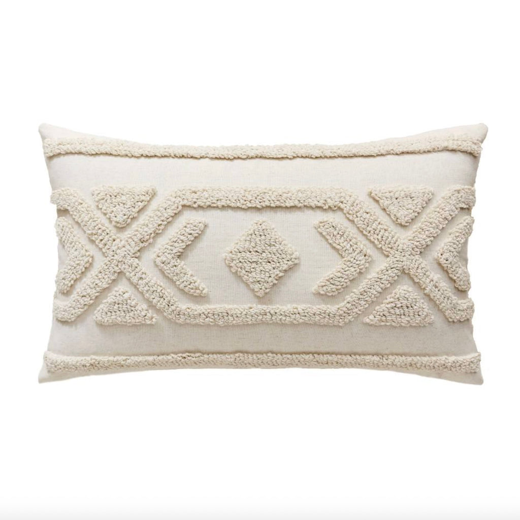 Boho Tufted Geometric Throw Pillow Covers
