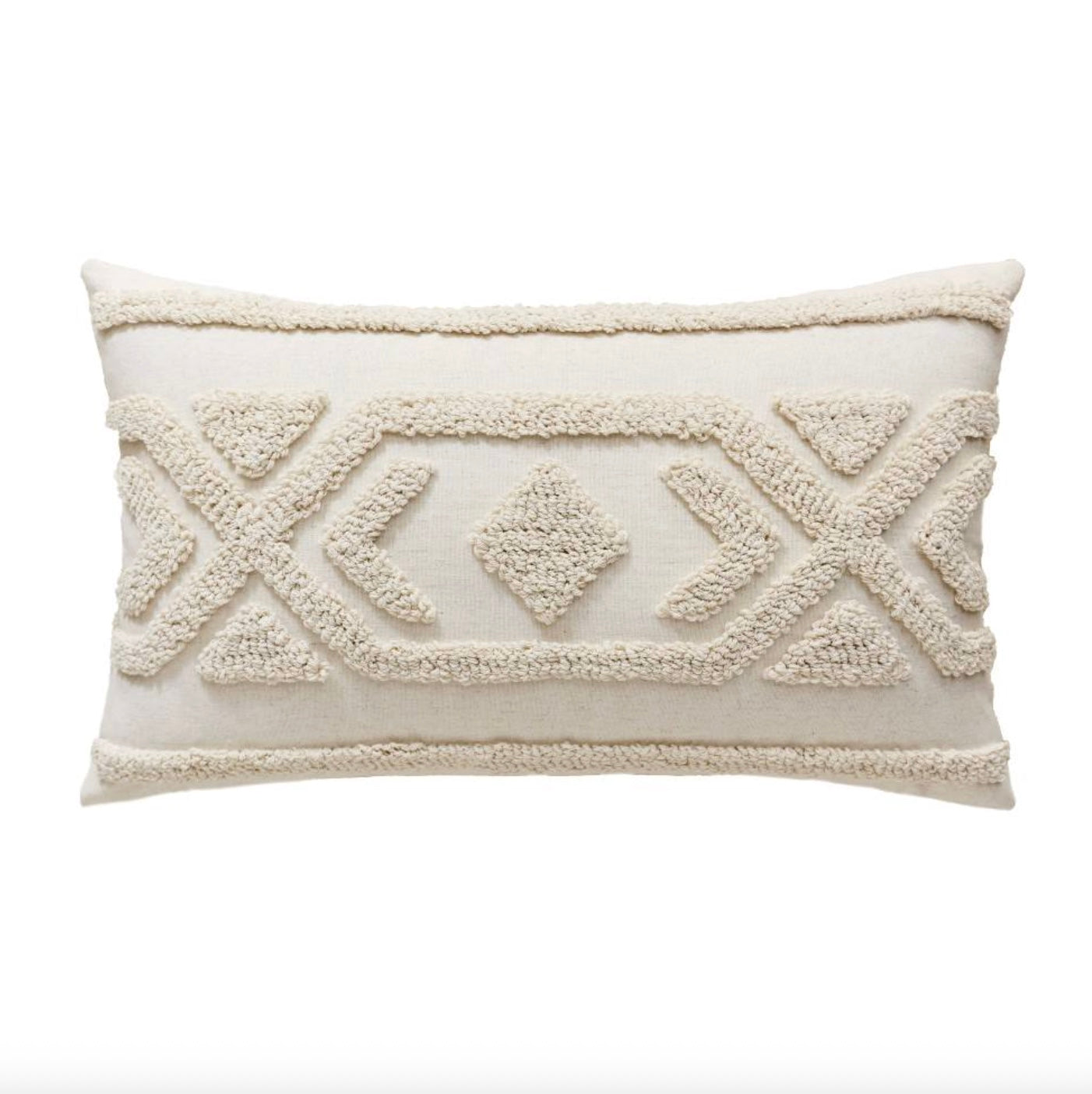 Boho Tufted Geometric Throw Pillow Covers